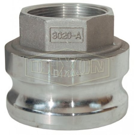 Global Type A Jump Size Cam & Groove Adapter, 4 X 3 In Nominal, Male Adapter X FNPT End Style, Alumi